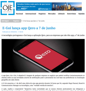E-Goi launches Qero app on June 7th : OJE (2016/06)
